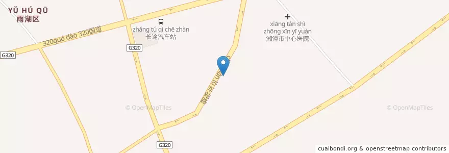 Mapa de ubicacion de 雨湖路街道 en China, Hunan, 湘潭市 / Xiangtan, 雨湖区, 雨湖路街道.
