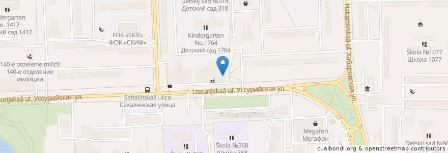Mapa de ubicacion de Детская библиотека №161 en Rusland, Centraal Federaal District, Moskou, Восточный Административный Округ, Район Гольяново.