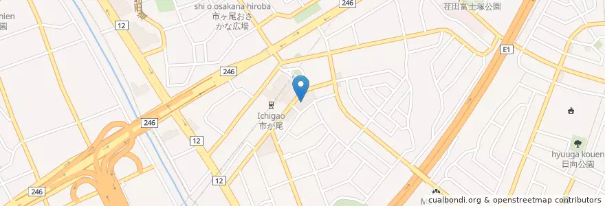 Mapa de ubicacion de ジョナサン en 일본, 가나가와현, 요코하마시, 青葉区.