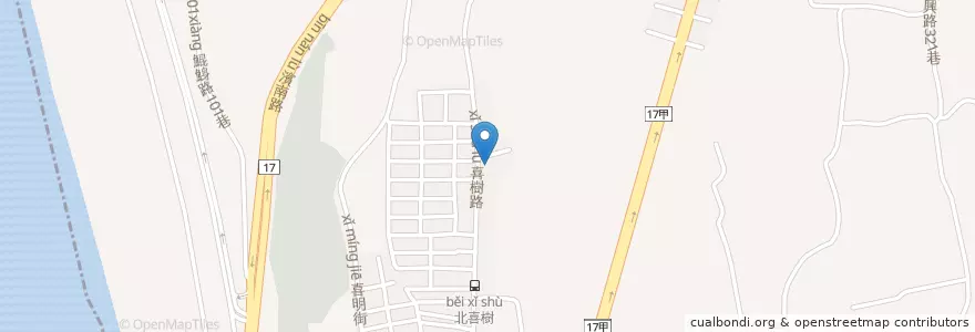Mapa de ubicacion de 台灣中油喜樹站 en Tayvan, 臺南市, 南區.