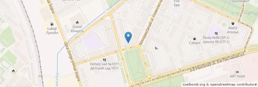 Mapa de ubicacion de Райффайзенбанк en Rússia, Distrito Federal Central, Москва, Северный Административный Округ, Район Сокол.