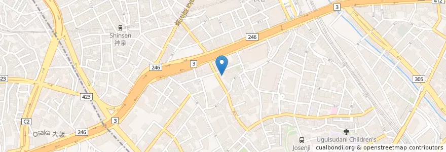 Mapa de ubicacion de 惟神會本部 en Japan, Tokio, 渋谷区.