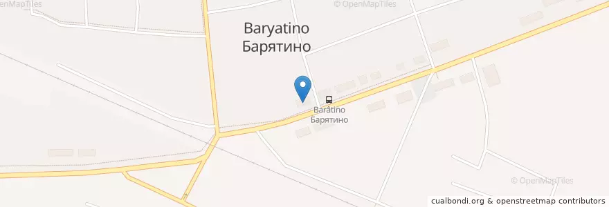 Mapa de ubicacion de Sberbank en Russia, Central Federal District, Kaluga Oblast, Baryatinsky District, Сельское Поселение Село Барятино.
