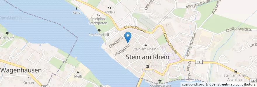Mapa de ubicacion de Kafi und meh en Schweiz/Suisse/Svizzera/Svizra, Schaffhausen, Stein Am Rhein.