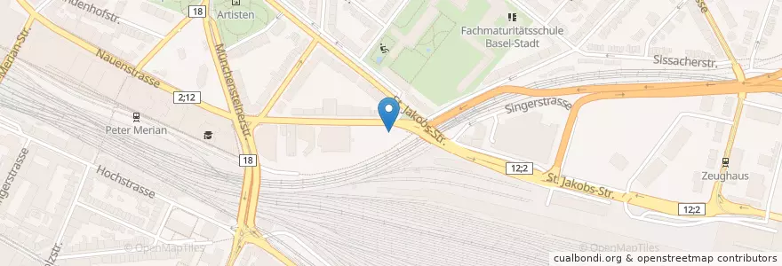 Mapa de ubicacion de Migros Bank en Schweiz/Suisse/Svizzera/Svizra, Basel-Stadt, Basel.