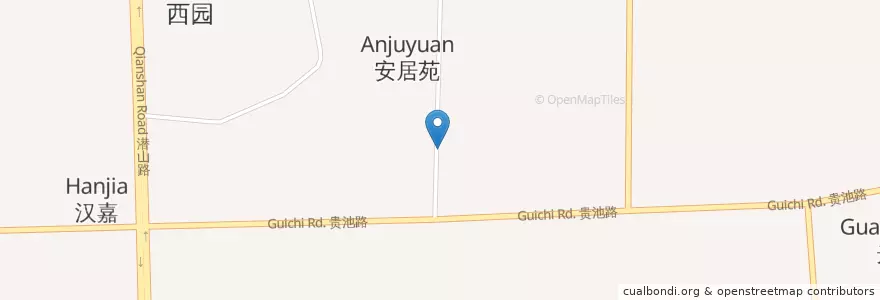 Mapa de ubicacion de 西园街道 en China, Anhui, Hefei, 蜀山区 (Shushan), 合肥市区, 西园街道.
