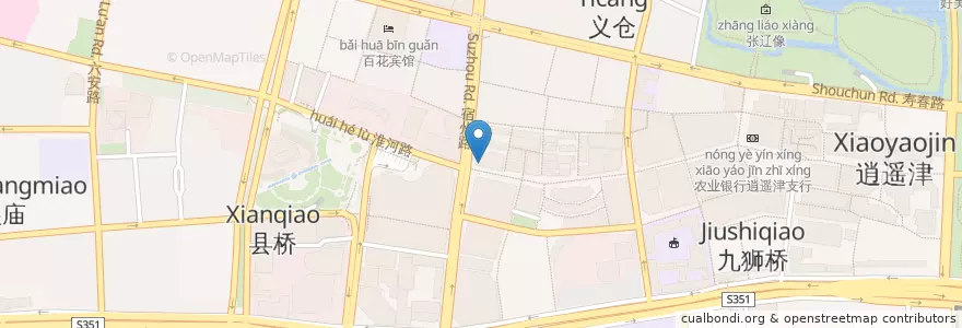 Mapa de ubicacion de 逍遥津街道 en Çin, Anhui, Hefei, 庐阳区 (Luyang), 合肥市区, 逍遥津街道.