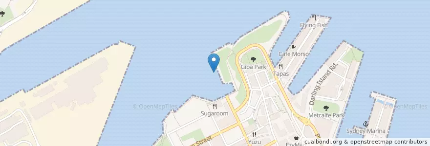 Mapa de ubicacion de Pirrama Park Wharf en オーストラリア, ニューサウスウェールズ, Council Of The City Of Sydney, Sydney.