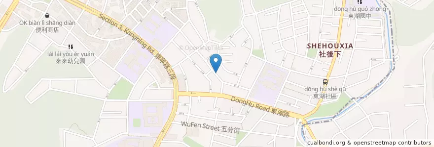 Mapa de ubicacion de 水姐中越美食 en 臺灣, 新北市, 臺北市, 內湖區.