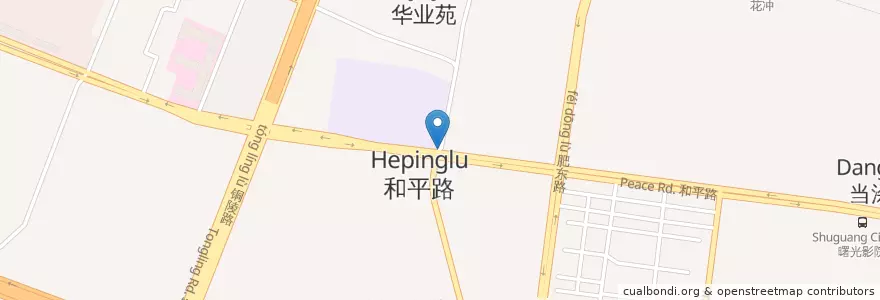 Mapa de ubicacion de 和平路街道 en الصين, آنهوي, خفي, 瑶海区 (Yaohai), 合肥市区, 和平路街道.