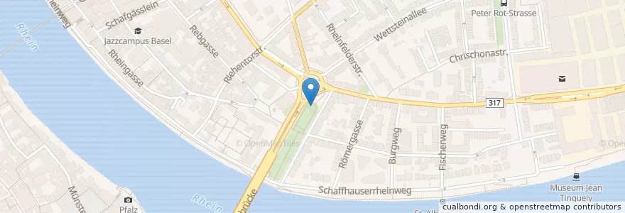 Mapa de ubicacion de Wettsteinmarkt en Schweiz/Suisse/Svizzera/Svizra, Basel-Stadt, Basel.