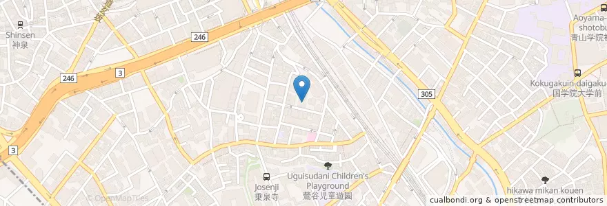Mapa de ubicacion de 中渋谷教会 en 日本, 東京都, 渋谷区.