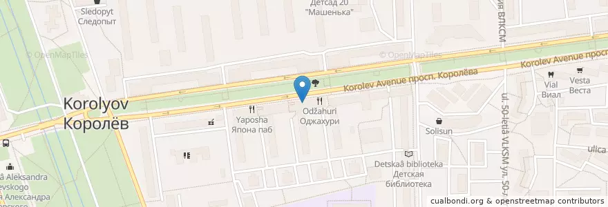 Mapa de ubicacion de Тануки en 俄罗斯/俄羅斯, Центральный Федеральный Округ, 莫斯科州, Городской Округ Королёв.