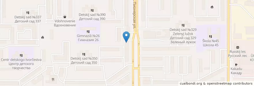 Mapa de ubicacion de Участковый пункт полиции en Russia, Ural Federal District, Chelyabinsk Oblast, Chelyabinsk.