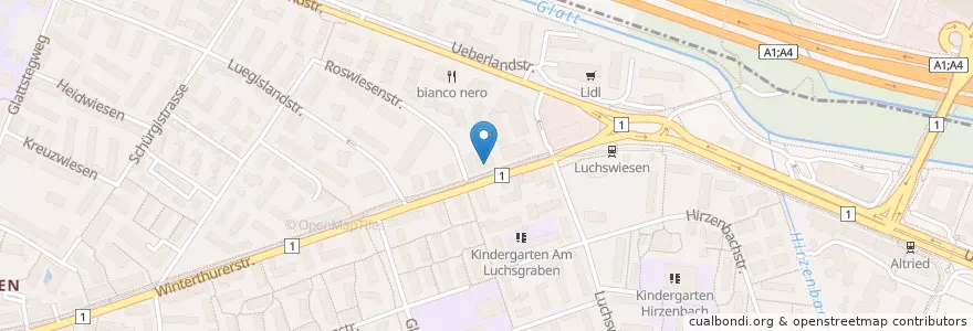 Mapa de ubicacion de Acmed en スイス, チューリッヒ, Bezirk Zürich, Zürich.