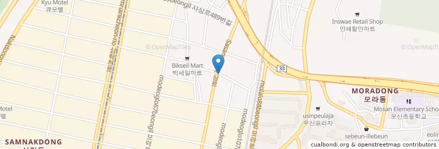Mapa de ubicacion de 모라동 702-1 en 대한민국, 부산, 사상구, 모라동.