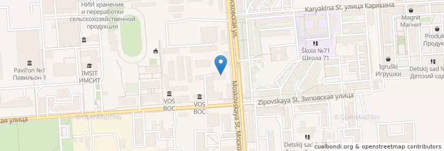 Mapa de ubicacion de Кофе муз en Rússia, Distrito Federal Do Sul, Krai De Krasnodar, Городской Округ Краснодар.