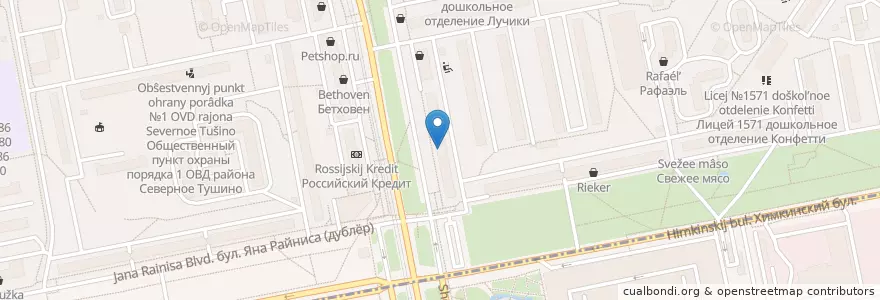 Mapa de ubicacion de Кофе муз en Rusya Federasyonu, Центральный Федеральный Округ, Москва, Северо-Западный Административный Округ.