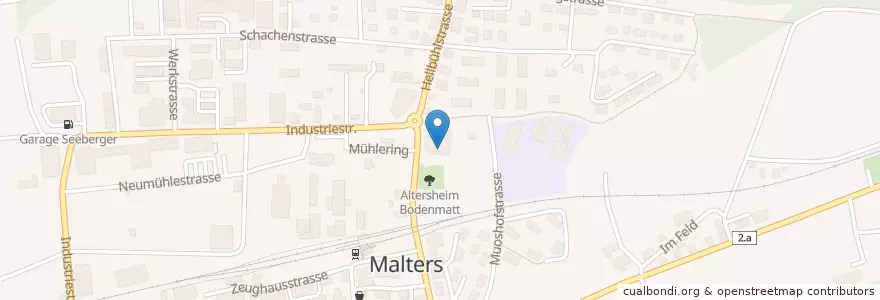 Mapa de ubicacion de Altersheim Bodenmatt en Schweiz/Suisse/Svizzera/Svizra, Luzern, Malters.