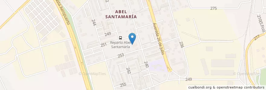 Mapa de ubicacion de Correo Abel Santamaría cp 19240 en 古巴, La Habana, Boyeros.