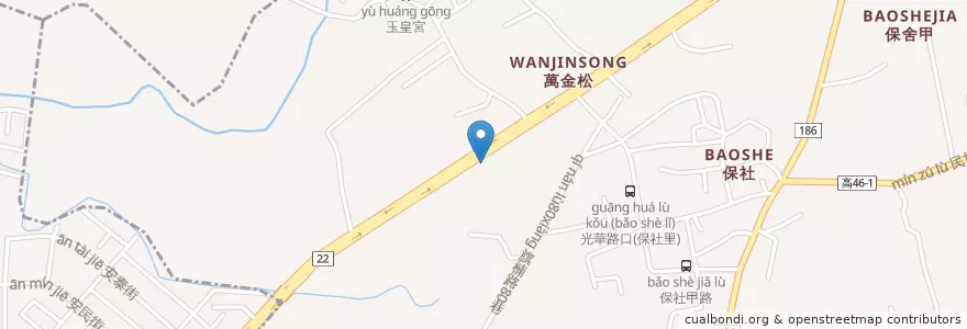 Mapa de ubicacion de 觀園手作一窩絲 en Taiwan, Kaohsiung, Dashe District.