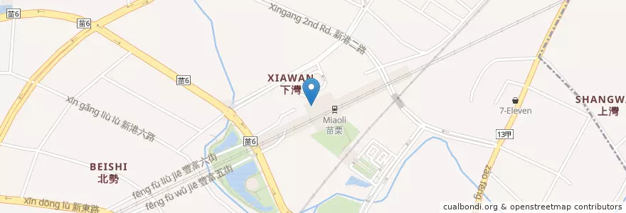 Mapa de ubicacion de 星巴克 en تايوان, مقاطعة تايوان, 苗栗縣, 後龍鎮.