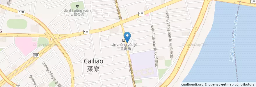 Mapa de ubicacion de 福地涼麵 en 台湾, 新北市.