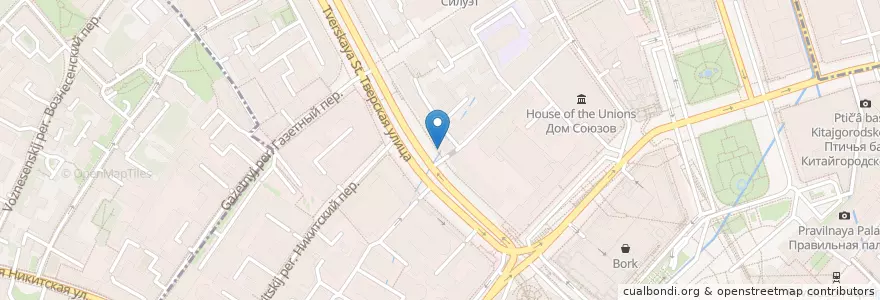 Mapa de ubicacion de Cofix en Russia, Distretto Federale Centrale, Москва, Центральный Административный Округ, Тверской Район.