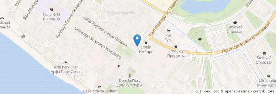 Mapa de ubicacion de 50x50 en ロシア, 南部連邦管区, クラスノダール地方, Городской Округ Сочи.