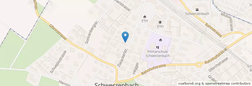Mapa de ubicacion de Feuerwehr Schwerzenbach en سويسرا, زيورخ, Bezirk Uster, Schwerzenbach.