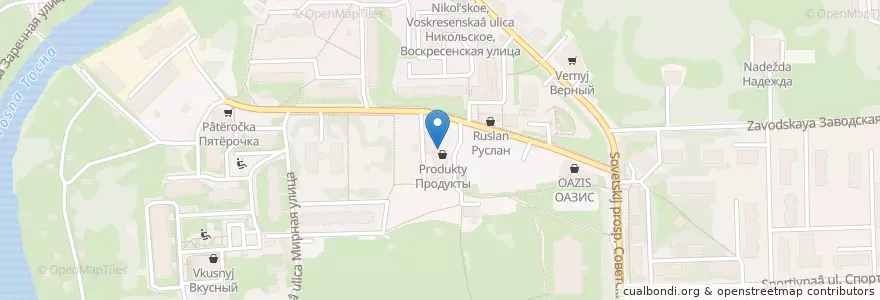 Mapa de ubicacion de Почта России en Russia, Northwestern Federal District, Leningrad Oblast, Tusina District, Никольское Городское Поселение.