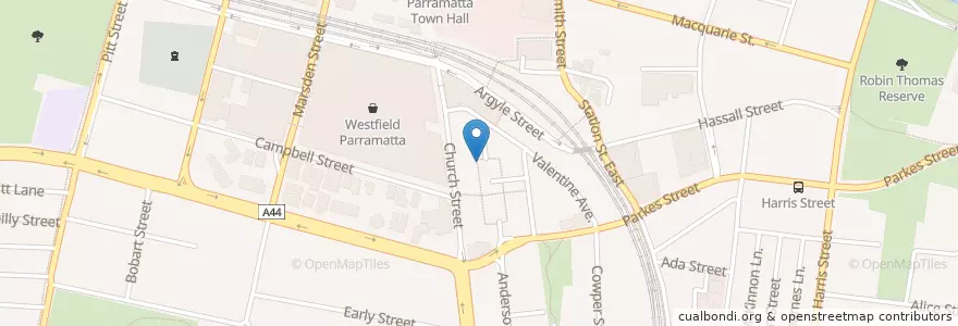 Mapa de ubicacion de White Henry Cafe & Catering en Australie, Nouvelle Galles Du Sud, Sydney, City Of Parramatta Council.