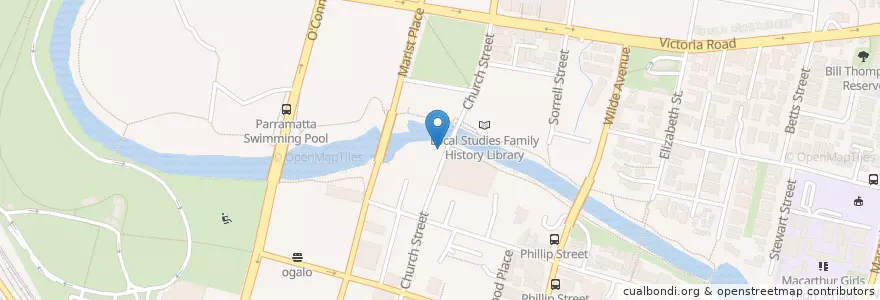Mapa de ubicacion de Itihass Restaurant en Australia, New South Wales, Sydney, City Of Parramatta Council.