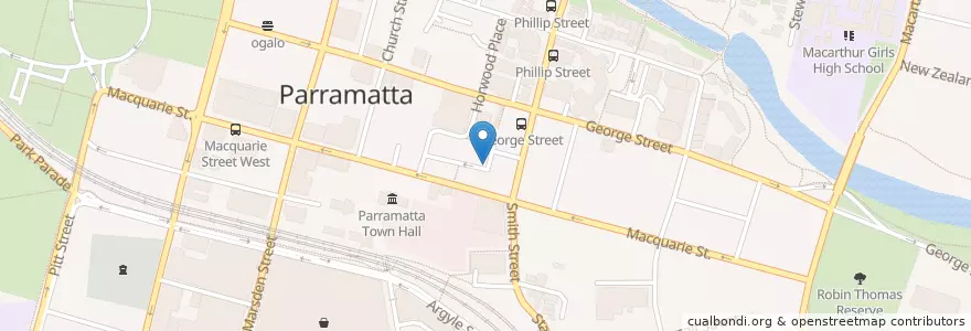 Mapa de ubicacion de Uncle Kurt's en Australië, Nieuw-Zuid-Wales, Sydney, City Of Parramatta Council.