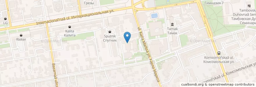 Mapa de ubicacion de Сбербанк en Rusia, Distrito Federal Central, Óblast De Tambov, Тамбовский Район, Городской Округ Тамбов.