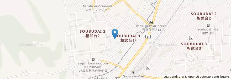 Mapa de ubicacion de 島田歯科医院 en Japan, 神奈川県, 座間市, 相模原市, 南区.