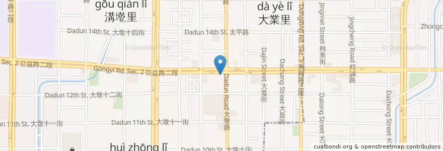 Mapa de ubicacion de JYT Cafe en Taiwan, Taichung, Nantun District.