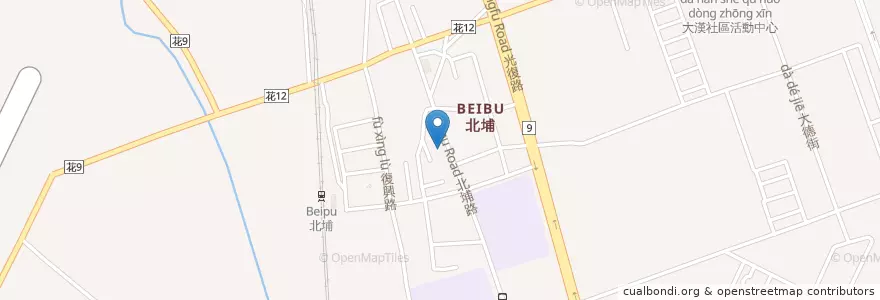 Mapa de ubicacion de 悟饕便當 en Taïwan, Province De Taïwan, Comté De Hualien, 新城鄉.