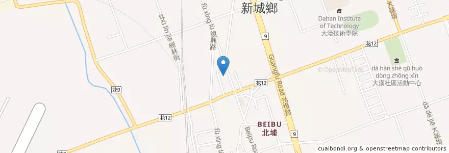 Mapa de ubicacion de 廖榕小吃 en 臺灣, 臺灣省, 花蓮縣, 新城鄉.