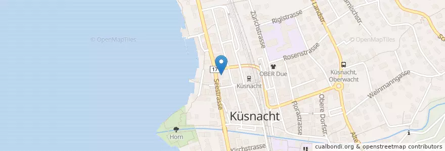 Mapa de ubicacion de Bibliothek Küsnacht en Schweiz/Suisse/Svizzera/Svizra, Zürich, Bezirk Meilen, Küsnacht (Zh).