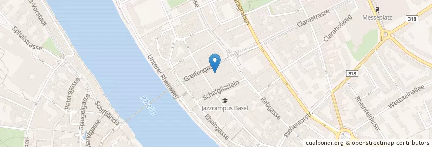 Mapa de ubicacion de Manora en Suíça, Basel-Stadt, Basileia.