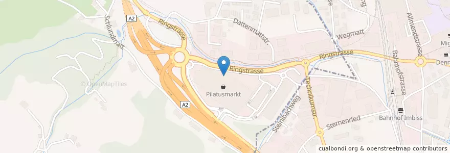 Mapa de ubicacion de Bachmann en Schweiz/Suisse/Svizzera/Svizra, Luzern, Kriens.