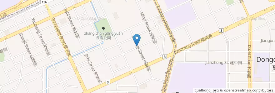Mapa de ubicacion de 一級棒讚火鍋 en Taiwan, Taichung, 南區.