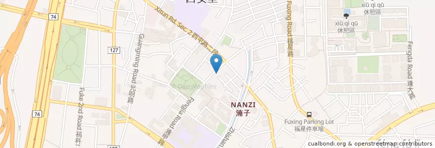 Mapa de ubicacion de 陸家美食 en Тайвань, Тайчжун, 西屯區.
