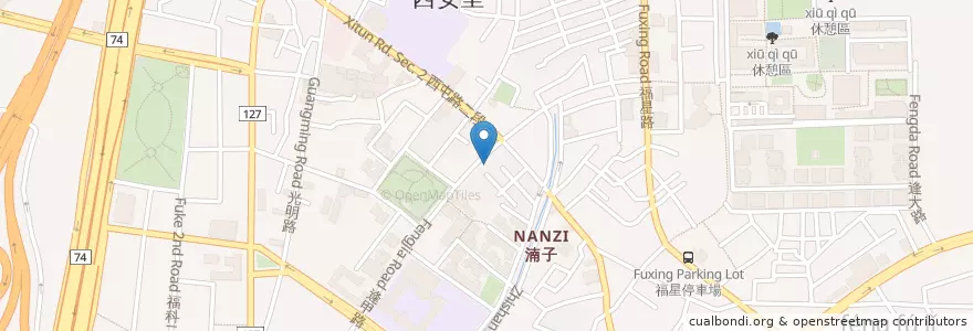Mapa de ubicacion de 曾記古早味 en Taïwan, Taichung, 西屯區.
