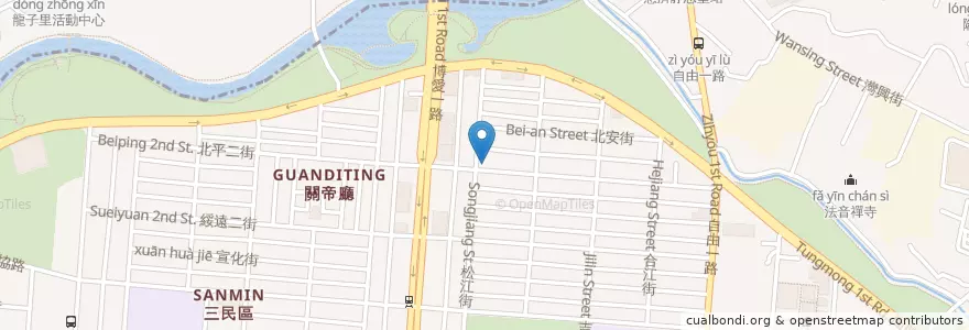 Mapa de ubicacion de 吉櫻 日式便當店 en Taiwan, Kaohsiung, Sanmin.
