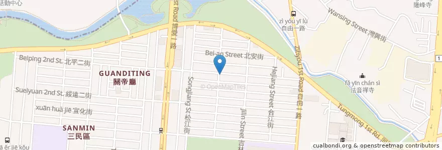 Mapa de ubicacion de 元氣 早午餐輕食 en Tayvan, Kaohsiung, 三民區.