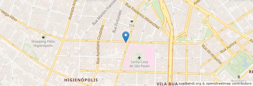 Mapa de ubicacion de Ponto de Táxi Jaguaribe en Brazil, Jihovýchodní Region, São Paulo, Região Geográfica Intermediária De São Paulo, Região Metropolitana De São Paulo, Região Imediata De São Paulo, São Paulo.