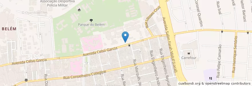 Mapa de ubicacion de 3º Grupamento de Bombeiros en 巴西, 东南部, 圣保罗, Região Geográfica Intermediária De São Paulo, Região Metropolitana De São Paulo, Região Imediata De São Paulo, 聖保羅.