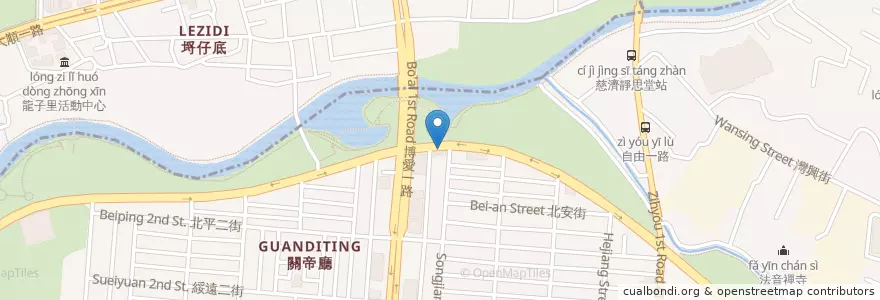 Mapa de ubicacion de 阿貞越式河粉 en Tayvan, Kaohsiung, 三民區.